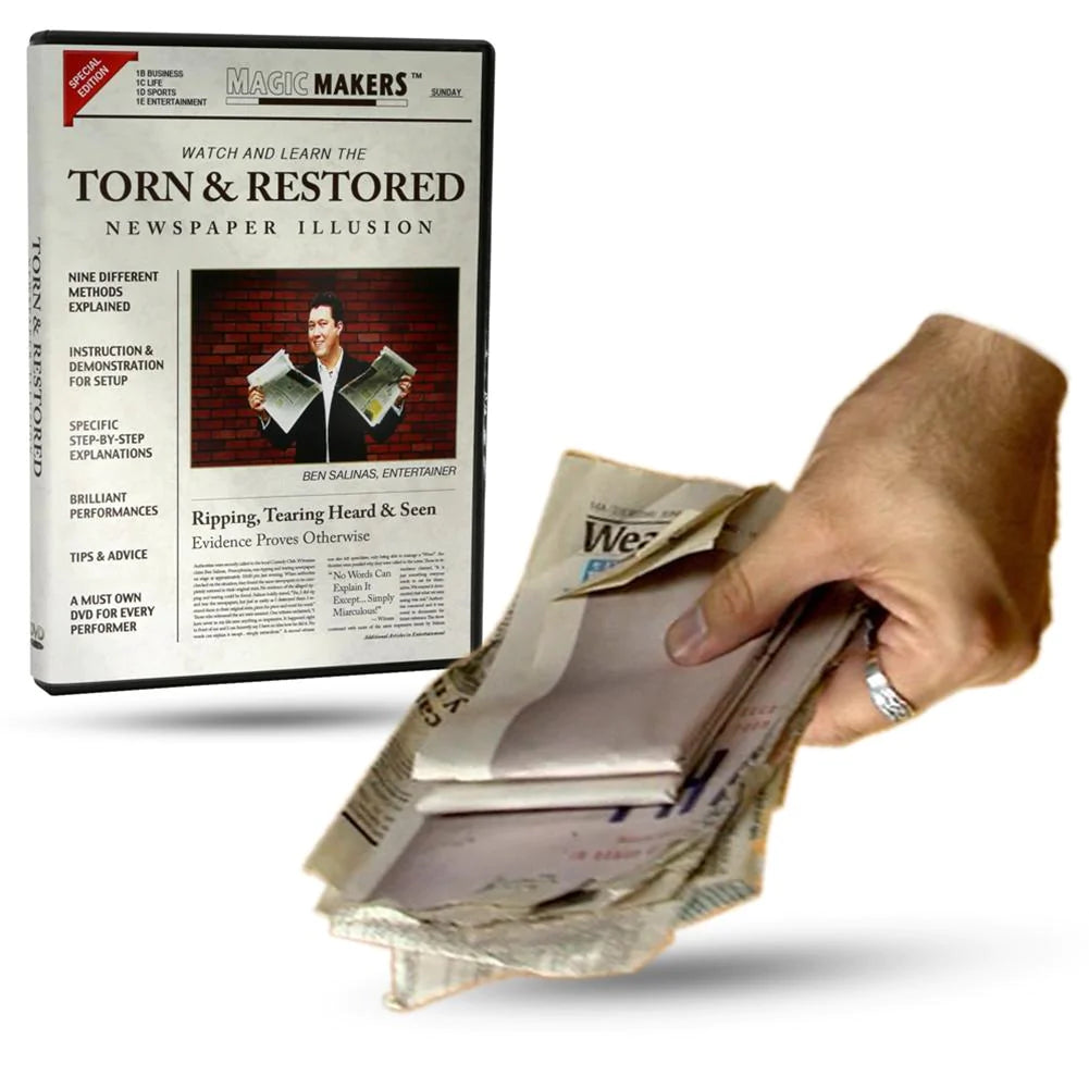 Torn & Restored Newspaper Illusion - Complete Collection of Newspaper Tricks